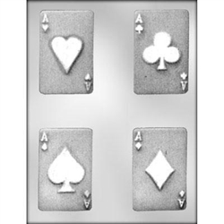 Playing Card 3-1/2" Chocolate Mold 90-13477 Ace dealer gambling poker