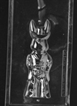 3D Jumbo Cowboy Bunny Chocolate Mold - Back