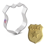 3-7/8" Police Badge Metal Cookie Cutter