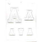 Collegiate Letters A Chocolate candy Molds fraternity sorority college