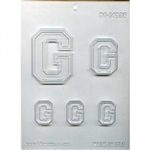 Collegiate Letter "G" Chocolate Candy Mold football college fraternal greek