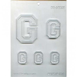 Collegiate Letter "G" Chocolate Candy Mold football college fraternal greek