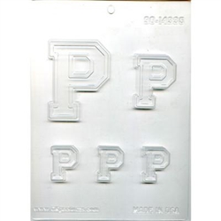 Collegiate Letters "P" Chocolate Mold Patriots football Princeton