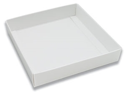 White Half Pound Candy Box Bottom Only - 5 Pack