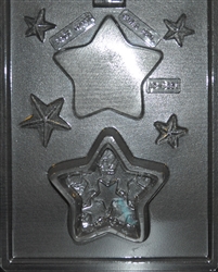 Pour Box with Stars Chocolate Mold 60AO-1351 astrology