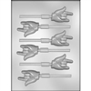 1-1/2" Sign Language Lollipop sucker chocolate Mold 90-1249 braille deaf Helen Keller