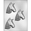 3-5/8" Horse Head Chocolate Mold Kentucky Derby Triple Crown ranch cowboy