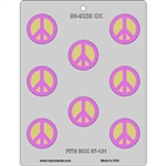 Peace Sign Mint Chocolate Mold 90-9235 hippie