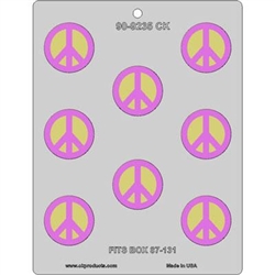 Peace Sign Mint Chocolate Mold 90-9235 hippie