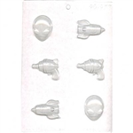 Alien Ray Gun Rocket Ship Chocolate Mold