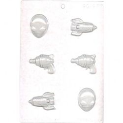 Alien Ray Gun Rocket Ship Chocolate Mold