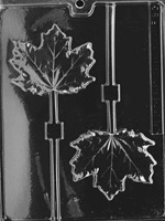 Large Maple Leaf Lollipop Chocolate Mold