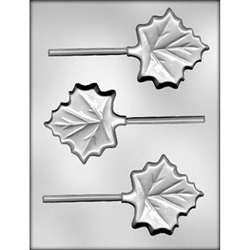 3" Maple Leaf Sucker Chocolate Mold