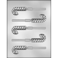 2-1/2" Candy Cane Sucker Chocolate Mold