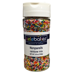 Nonpareils Rainbow Mixed Candy Topping 3.8 Ounces cookie cake ice cream