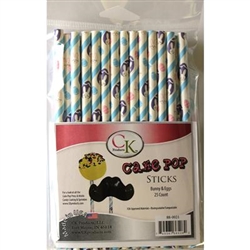 Easter Bunny and Eggs 6" Cake Pop Sticks sucker lollipop 88-0021