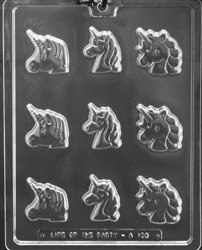 Small Unicorn Faces Chocolate Mold  A156 animal mythological