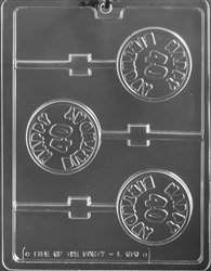 Happy 40th Birthday Lolly Chocolate Mold L070 lollipop sucker