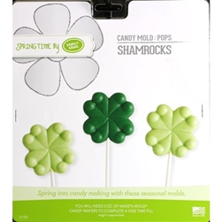 Shamrocks Pops Chocolate Candy Mold lollipop sucker irish leprechaun