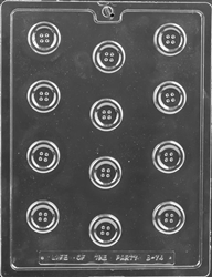 Bite Sized Buttons Chocolate Mold B074 sewing baby