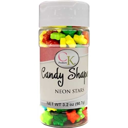 Neon Stars Candy Shapes - 3.2 Ounces