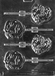 Mr. And Mrs. Claus Heads Lolly Chocolate Mold - LPC031