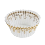 Mini White Gold Foil Baking Cups - 500 Count