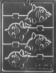 Baby Sharks Lolly Chocolate Mold K178 nautical animal lollipop sucker