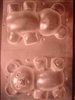 3D Large Teddy Bear Chocolate Mold Valentine Christmas animal 60AO-935