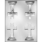 3D Small Cross with Base Chocolate Mold 90-7303 confirmation Easter baptism