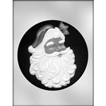 Round Santa Plaque Chocolate Mold 90-4617 Christmas holiday winter