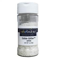White edible glitter flakes 7500-78691W winter Christmas snow