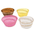 Assorted Gold Spiral Mini Baking Cups 1,000 Count 85-30233 cupcake truffle