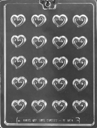 Heart Swirl Toppers Mint Chocolate Mold V181 Valentine wedding anniversary rehearsal dinner