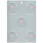 Lacy Heart Sandwich Cookie Chocolate Mold 90-16004 Valentine wedding mother's day