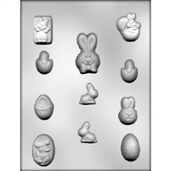 Easter Assortment Chocolate Mold 90-2129 bunny rabbit duck chick