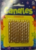 Gold Metallic Candles - 10 Pack