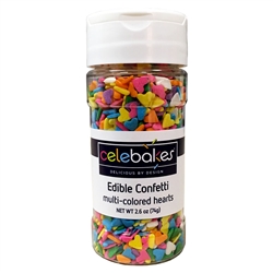 Multi Color Hearts Edible Confetti Valentine wedding Easter anniversary