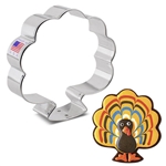 3-5/8" Turkey front flower bouquet Cookie Cutter 8032A Thanksgiving animal LilaLoa