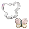 3-1/8" Simple Butterfly Shaped Cookie Cutter 8140A animal Monarch insect