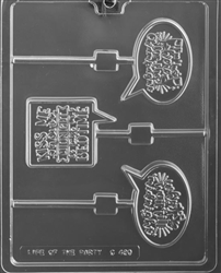 Happy New Year Sayings lollipop sucker Chocolate Mold C480