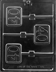 #40 Plain Lolly Chocolate Mold L060 lollipop sucker birthday anniversary bar