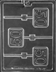 #50 Plain Lolly Chocolate Mold L061 lollipop sucker birthday golden anniversary bar