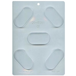 Plain Elongated Sandwich Cookie Chocolate Mold 90-17000 Father's Day lady finger tea party