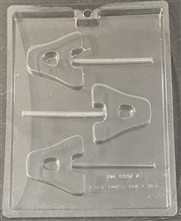 Letter A lollipop sucker chocolate mold 60AO-1337A initial graduation