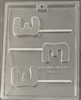 Letter E lollipop sucker chocolate mold 60AO-1337E initial graduation