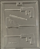 Letter F lollipop sucker chocolate mold 60AO-1337F initial graduation