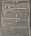 Letter H lollipop sucker chocolate mold 60AO-1337H initial graduation