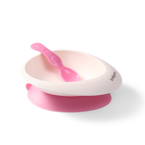 Babyono Suction Bowl With Spoon 1077/02 Pink