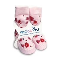 Mocc Ons Slipper Socks Floral Ditsy UK 3.5/4 12-18 Months